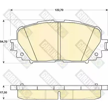 Тормозные колодки дисковые, комплект GIRLING 2292949 6134609 YPBWSRB 247 08 изображение 0