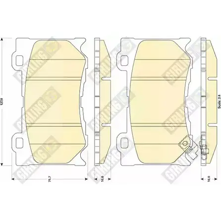 Тормозные колодки дисковые, комплект GIRLING 249 20 TAJ0T2V 2292991 6135059 изображение 0