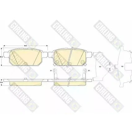 Тормозные колодки дисковые, комплект GIRLING 2293011 25 258 25259 6135299 изображение 0