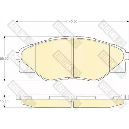 Тормозные колодки дисковые, комплект GIRLING REXW5 2293013 6135329 252 46 изображение 0