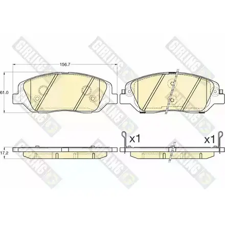 Тормозные колодки дисковые, комплект GIRLING 2293038 24568 6135746 2 4351