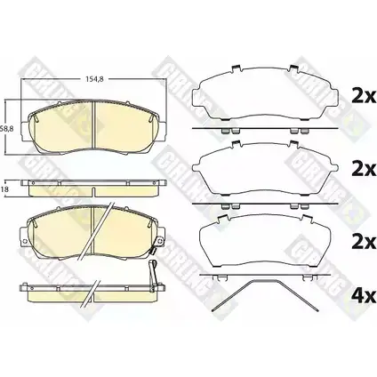 Тормозные колодки дисковые, комплект GIRLING 6135816 2293043 243 42 25351