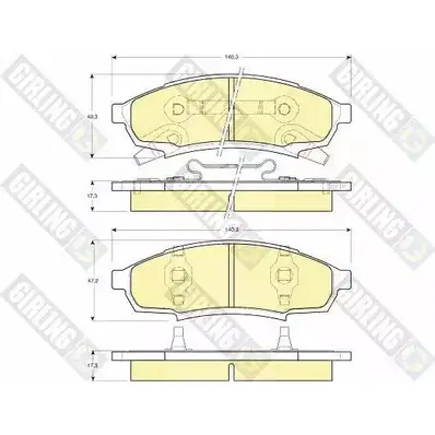 Тормозные колодки дисковые, комплект GIRLING 2293093 24718 6140149 2 4717