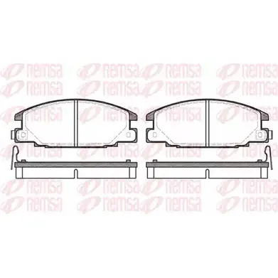 Тормозные колодки дисковые, комплект KAWE 2299355 0238 14 PCA023814 D363A- 7347 изображение 0