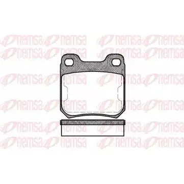 Тормозные колодки дисковые, комплект KAWE WZD9C PCA023 950 2299360 0239 50