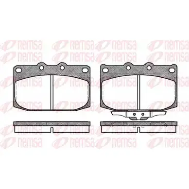 Тормозные колодки дисковые, комплект KAWE D585- 7465 0428 02 2299787 PCA042802 изображение 0
