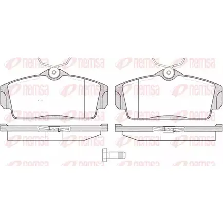 Тормозные колодки дисковые, комплект KAWE 0704 10 D1147- 8257 PCA070410 2300330 изображение 0