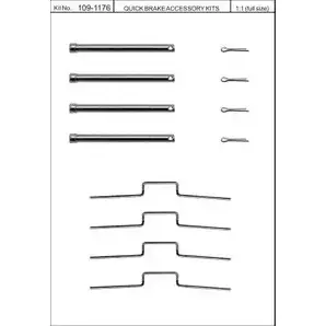 Ремкомплект колодок KAWE 2301639 VYI XHX4 109-1176