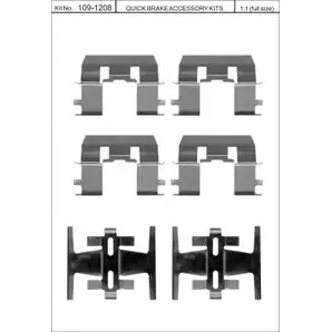 Ремкомплект колодок KAWE 2301667 O9X TW 109-1208