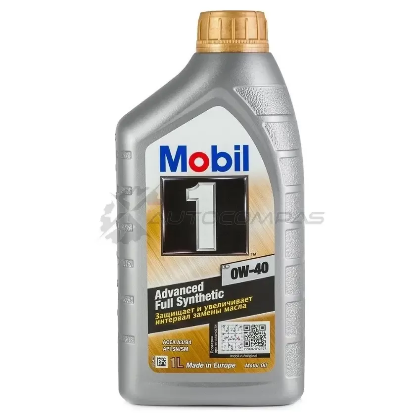 Моторное масло синтетическое 1 FS 0W-40 - 1 л MOBIL 3Y KEL 153691 1436732987