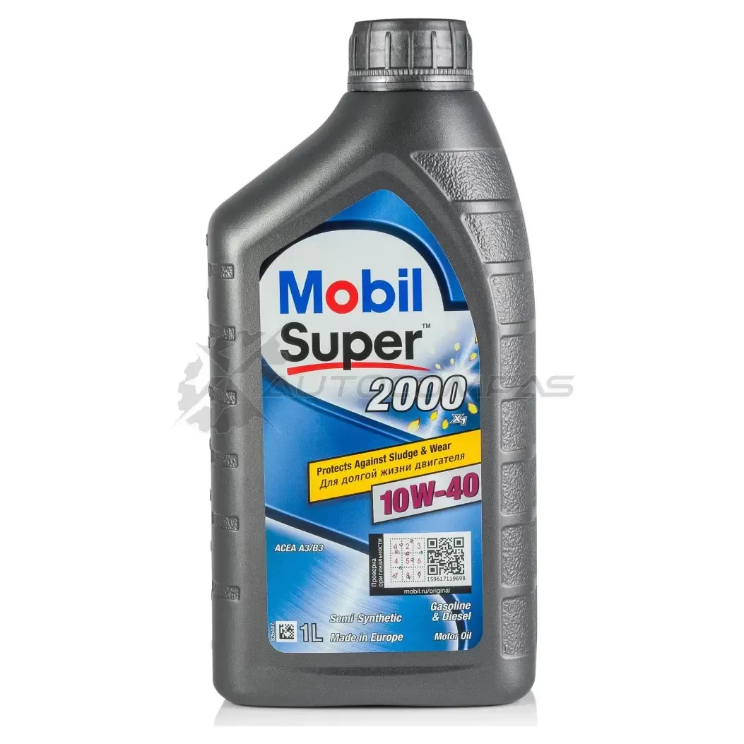 Моторное масло полусинтетическое Super 2000 X1 10W-40 - 1 л MOBIL 1436733074 201510301042 A3/B3 152049 изображение 0