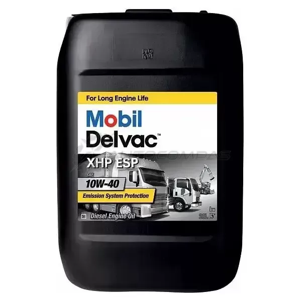 Моторное масло синтетическое Delvac XHP ESP 10W-40 - 20 л MOBIL 1441022314 N914 H 201520102090 изображение 0