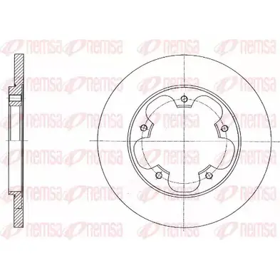 Тормозной диск KAWE 2314512 BD M7734.10 61567 00 DCA6156700 изображение 0