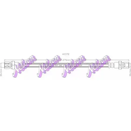 Тормозной шланг KAWE H1372 F JY7Y 2333280 изображение 0