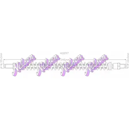 Тормозной шланг KAWE H1897 CM2 RK 2333404 изображение 0