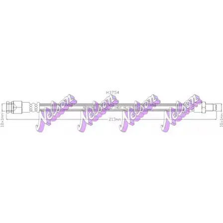 Тормозной шланг KAWE H3754 MSV2 7G5 2333552 изображение 0