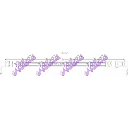 Тормозной шланг KAWE WFTO TWW 2333606 H3892