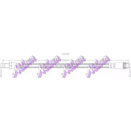 Тормозной шланг KAWE H3955 7P 26BN 2333660 изображение 0