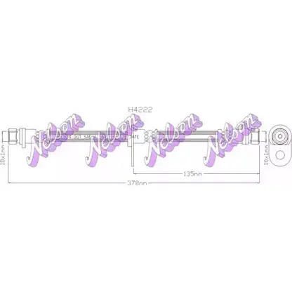 Тормозной шланг KAWE 2333762 H4222 ANX 3TMY изображение 0