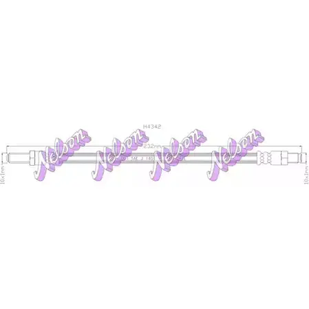 Тормозной шланг KAWE 4D S9DL 2333838 H4342