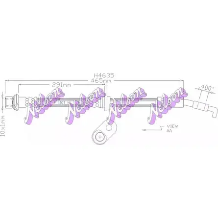 Тормозной шланг KAWE H4635 A TKZ8R 2334106 изображение 0