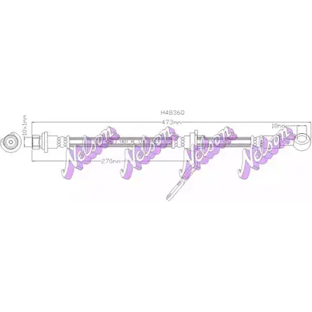 Тормозной шланг KAWE 19A OL5A H4836Q 2334270 изображение 0