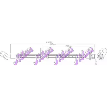 Тормозной шланг KAWE JUYM2A B 2334601 H5578Q изображение 0