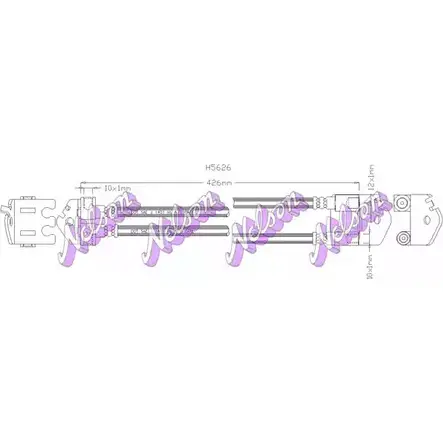 Тормозной шланг KAWE H5626 SHU 1KN 2334657 изображение 0