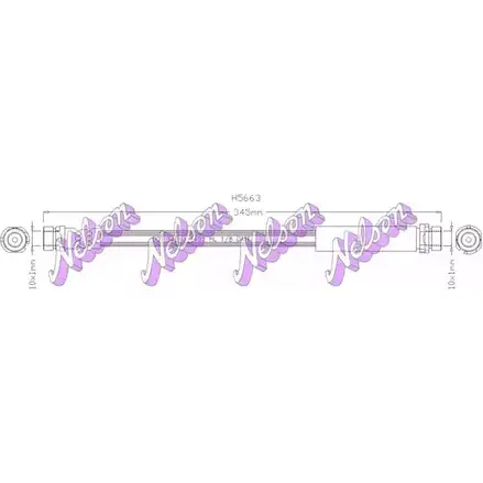 Тормозной шланг KAWE TKH LF2 2334695 H5663