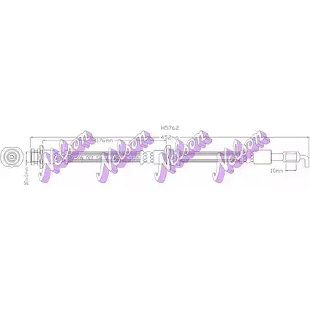 Тормозной шланг KAWE 2334757 H5762 2DW TRAF