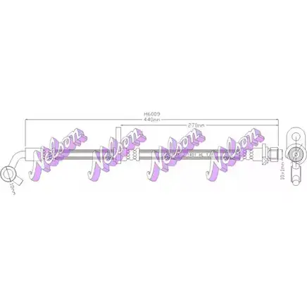 Тормозной шланг KAWE H6009 7C AOK 2334946 изображение 0