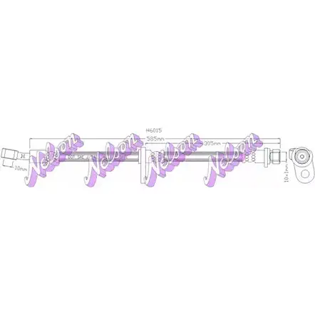 Тормозной шланг KAWE 2334957 H6015 FFPF6K 4 изображение 0