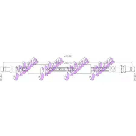 Тормозной шланг KAWE 2334966 PP VVC H6022 изображение 0