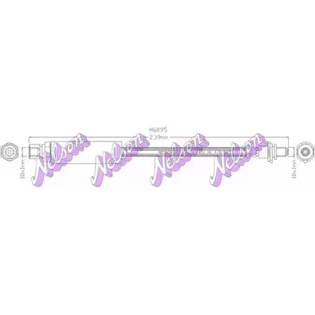 Тормозной шланг KAWE 2335002 H6095 O UEDZ изображение 0