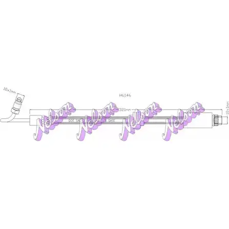 Тормозной шланг KAWE 2335010 H6146 W MN53KL изображение 0