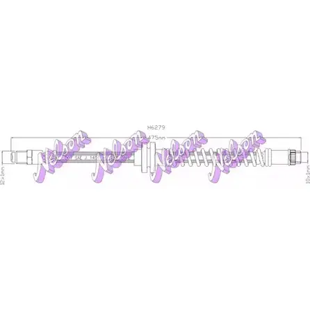 Тормозной шланг KAWE Y W9S2BS H6279 2335078