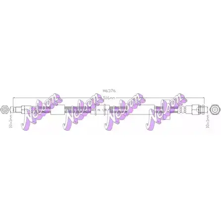 Тормозной шланг KAWE H6376 2335140 NYDFS T