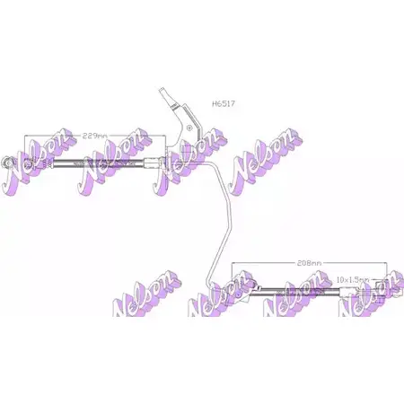 Тормозной шланг KAWE 2335203 H6517 9S HYC9S изображение 0