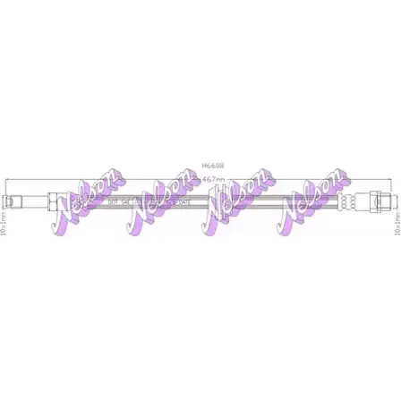 Тормозной шланг KAWE MJZ7 X3 2335263 H6608 изображение 0