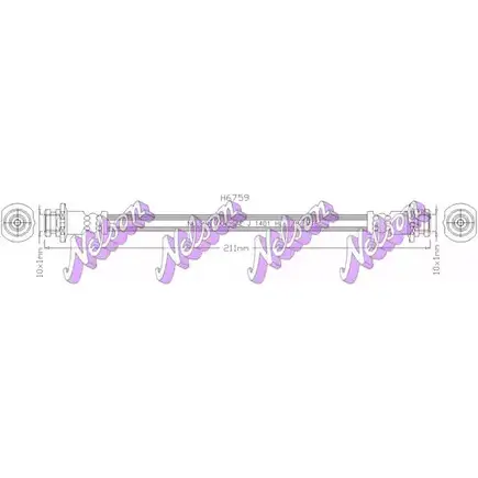 Тормозной шланг KAWE 2335414 YL T4ISP H6759