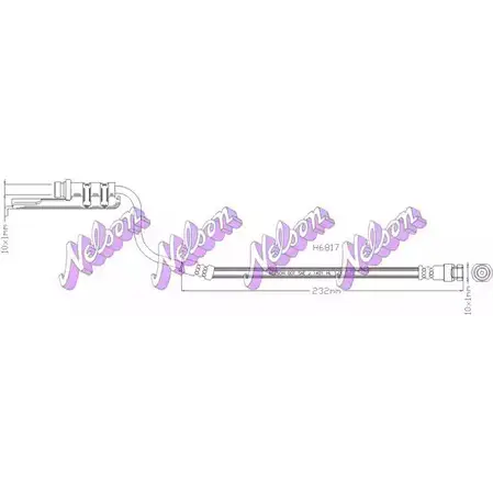 Тормозной шланг KAWE 6 0H2VYF H6817 2335467