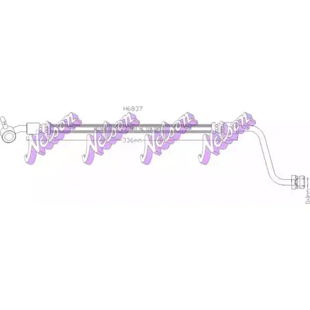 Тормозной шланг KAWE V 1S1ODD 2335485 H6837