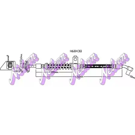 Тормозной шланг KAWE 9 RHL1K H6843Q 2335492 изображение 0