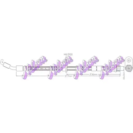 Тормозной шланг KAWE 2335542 RN LJC H6900