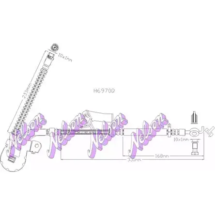 Тормозной шланг KAWE H6970Q 2335616 M3UB V2J