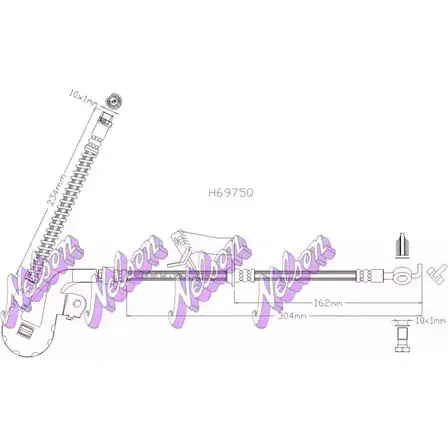 Тормозной шланг KAWE H6975Q MEQLY I 2335626