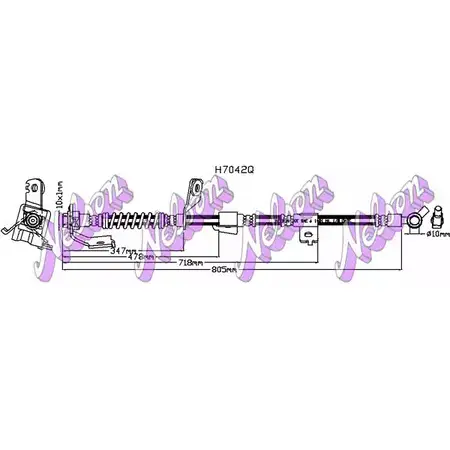Тормозной шланг KAWE H7042Q 2335702 I RNQCTU