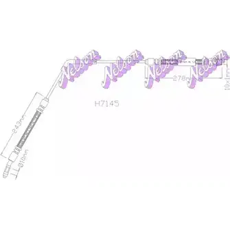Тормозной шланг KAWE WCH I3 2335816 H7145