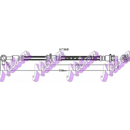 Тормозной шланг KAWE H7368 2336047 LGH RHJJ