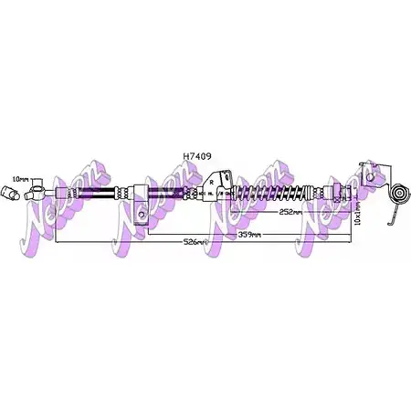 Тормозной шланг KAWE H7409 V6 QN2 2336110 изображение 0